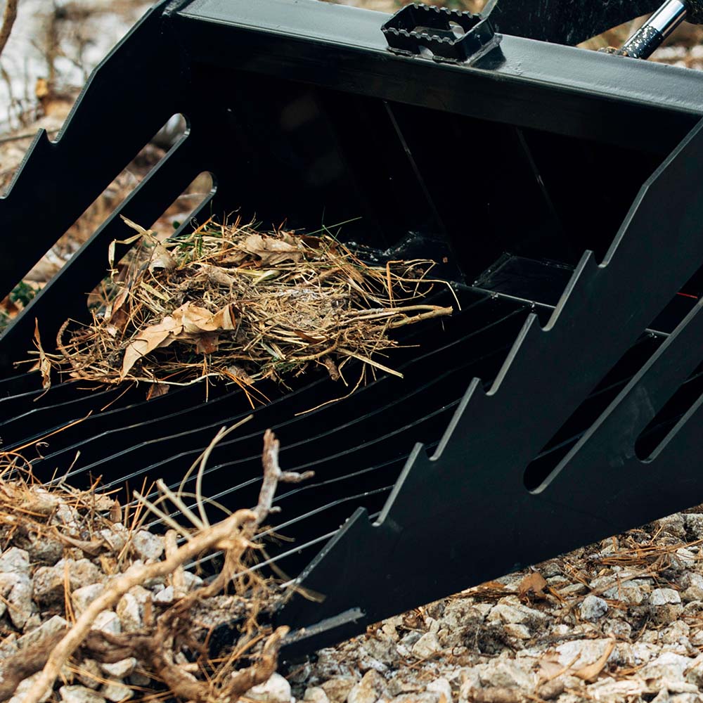 Mini Skid Steer Skeleton Rock Bucket With Teeth - view 6