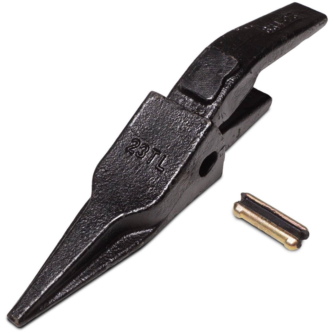23TL Bucket Tiger Tooth Assembly w Weld On Shank Hensley T23
