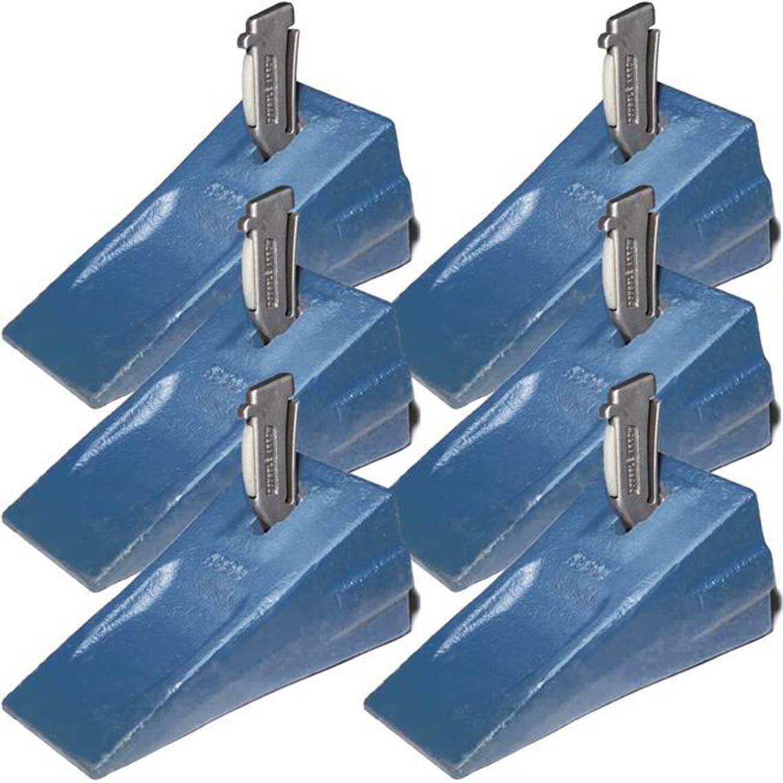6 Piece Set X330 Bucket Teeth K330S Spring Flex Pin Skid Steer