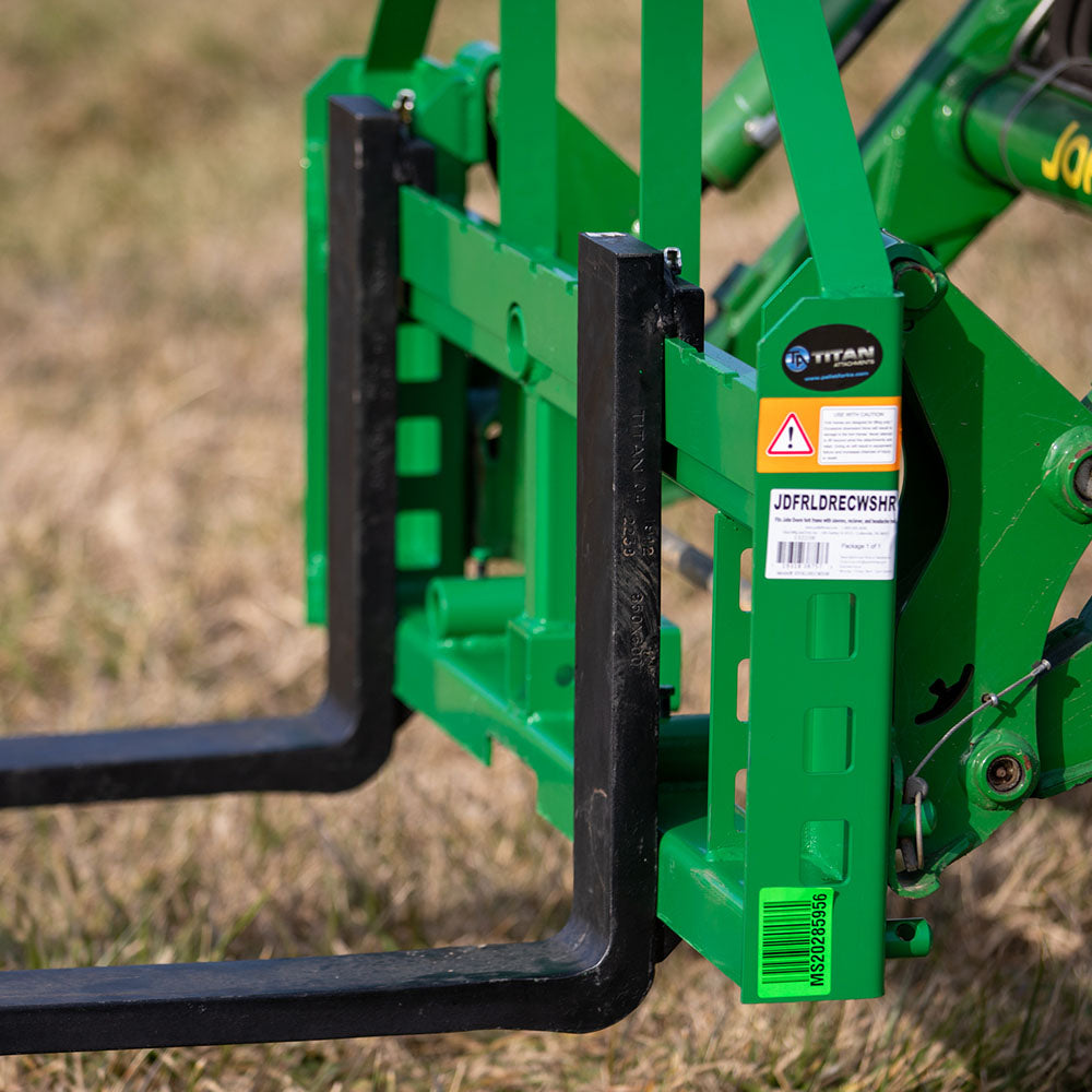 Standard Series Pallet Fork Frame, Fits John Deere Hook and Pin | Frame + 36" Blades