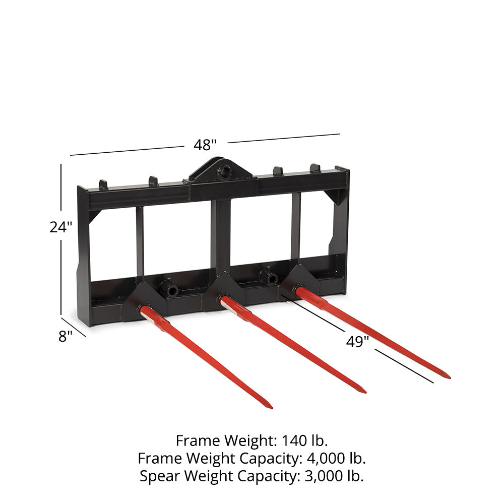 Heavy-Duty Hay Frame with Hay Spears | 3 / Frame + 49" Spear