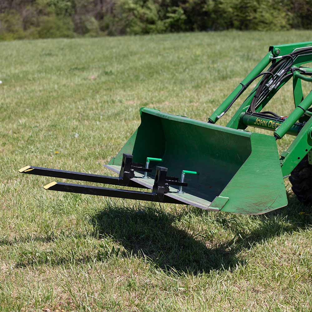 43" Light-Duty Clamp-On Pallet Forks | No Stabilizer Bar