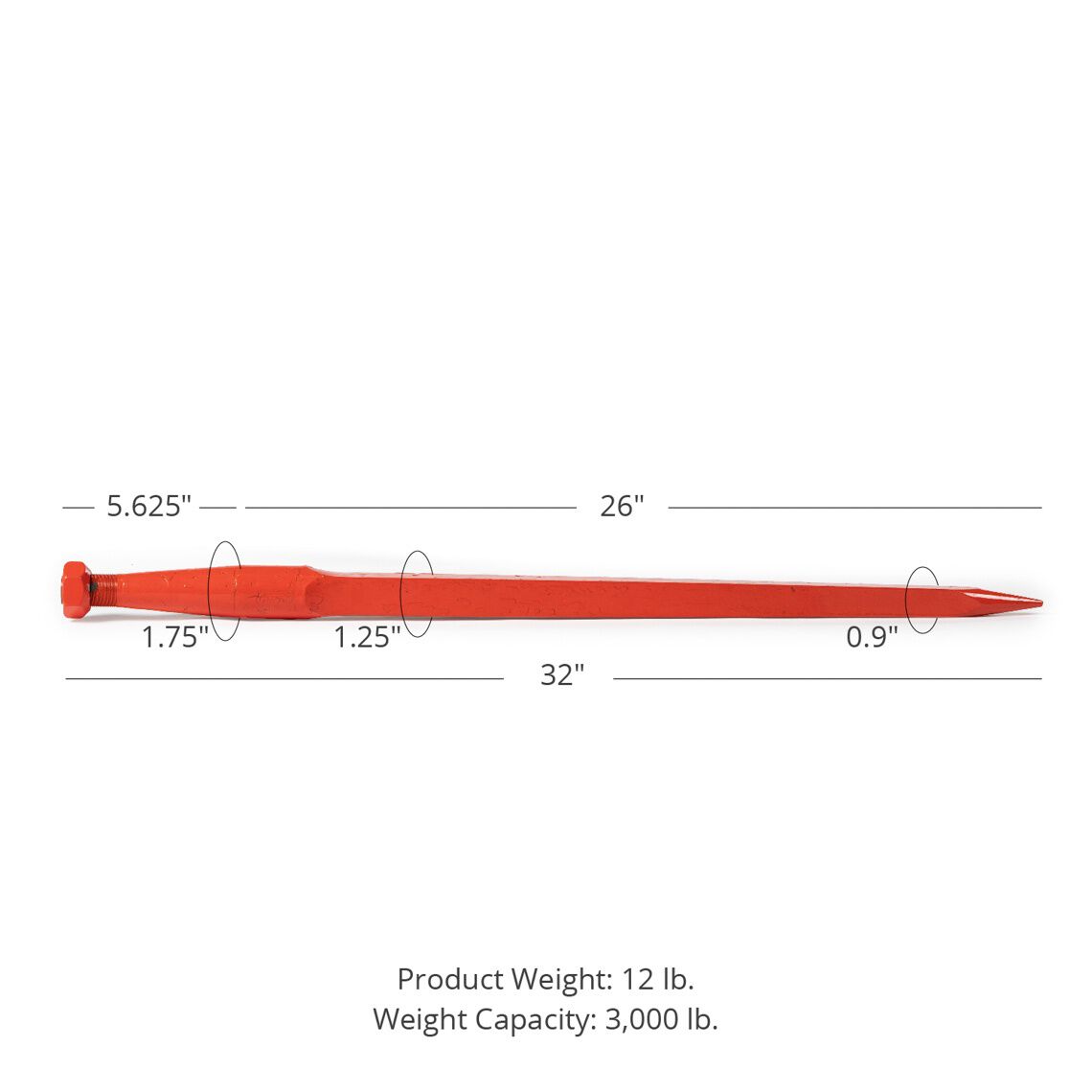Conus 2 Hay Bale Spears | 32"