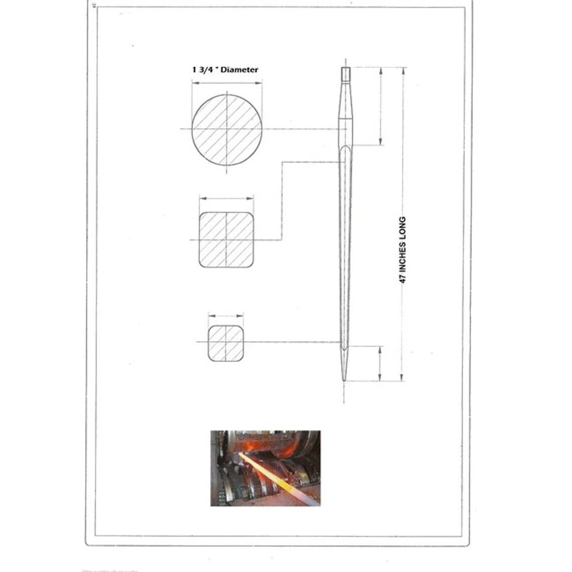 49" Square Hay Bale Spear 3,000lb capacity - view 2