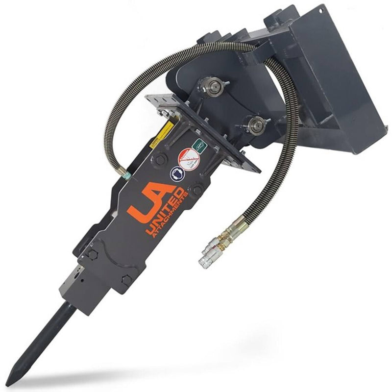 UA-750 Hydraulic Breaker w/  Skid Steer & Excavator Combo Mount Plate