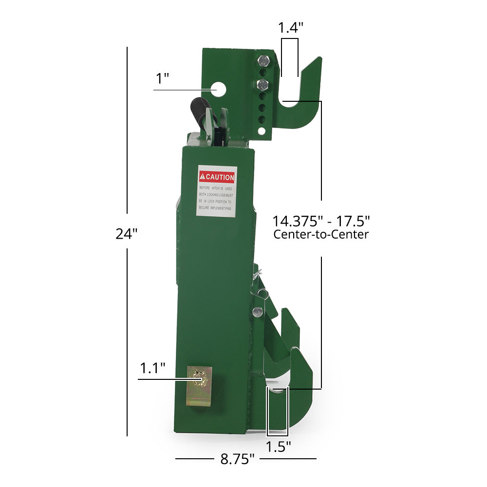Titan Category 2, 3 Point Quick Hitch | Green