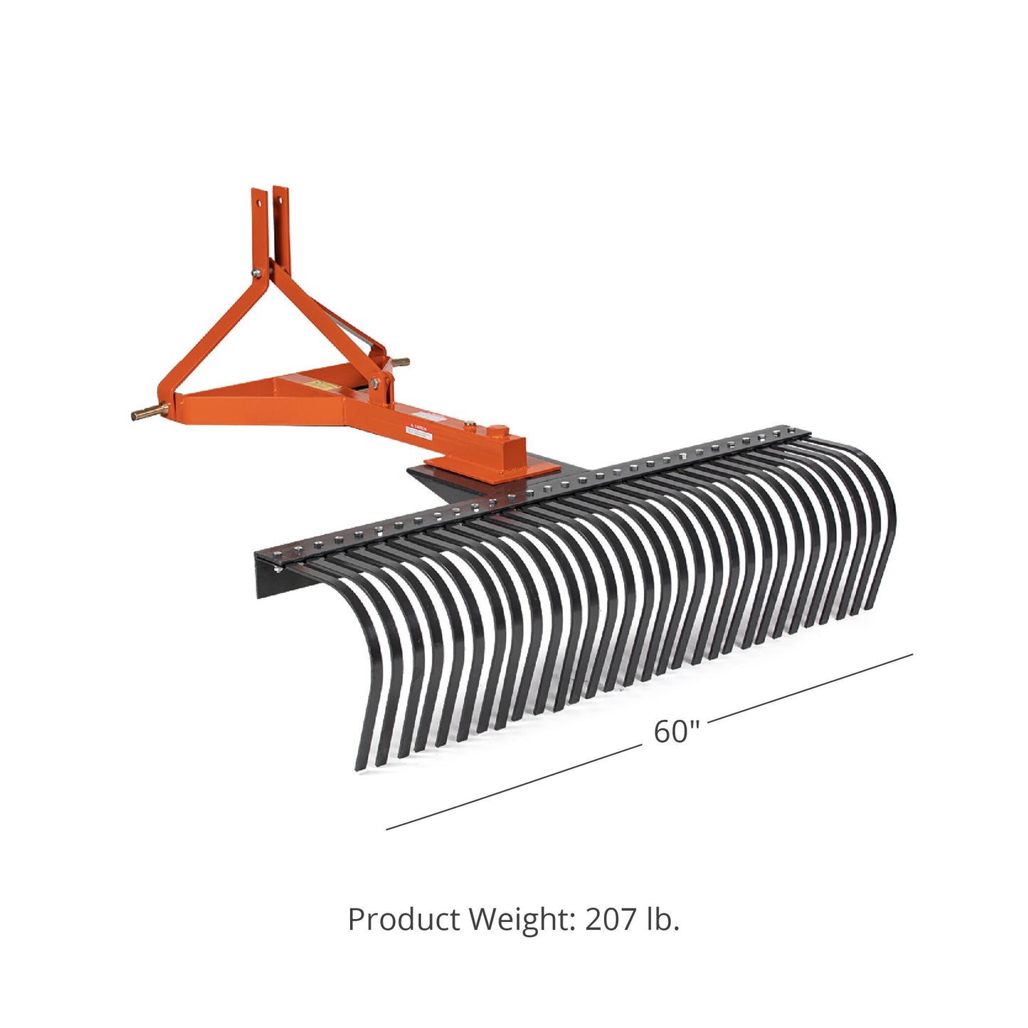 3 Point Landscape Rakes, Optional Bolt-On Wheels | 5 FT / No - view 63