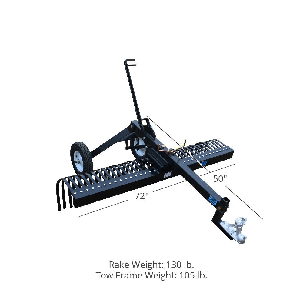 ATV Transformer Tow Frame With Landscape Rake | 6'