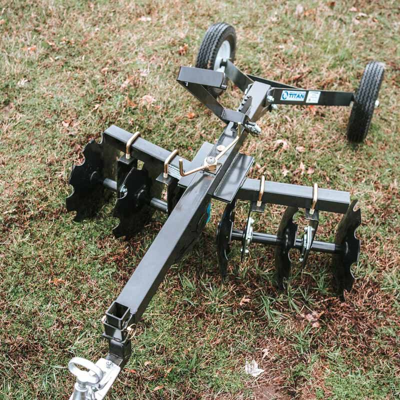 ATV Transformer Tow Frame With Notched Disc Harrow - view 2