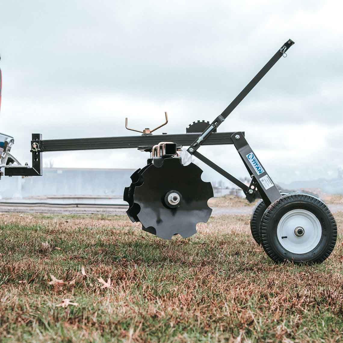 ATV Transformer Tow Frame With Notched Disc Harrow