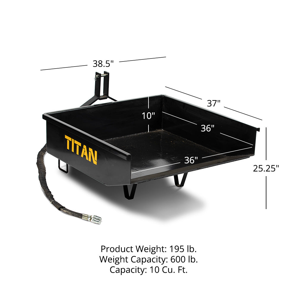 3 Point Quick Hitch Hydraulic Dump Box | 10 cu ft - view 20