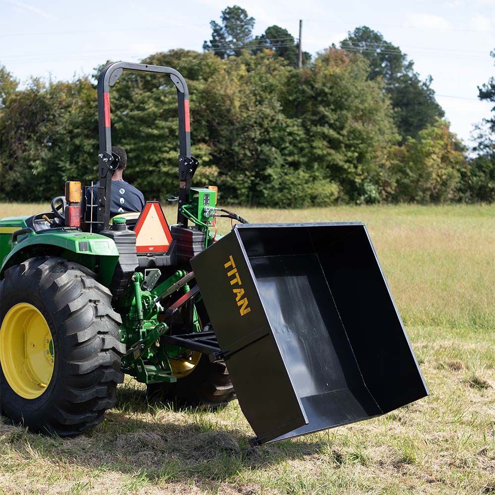 3 Point Quick Hitch Hydraulic Dump Box | 30 cu ft
