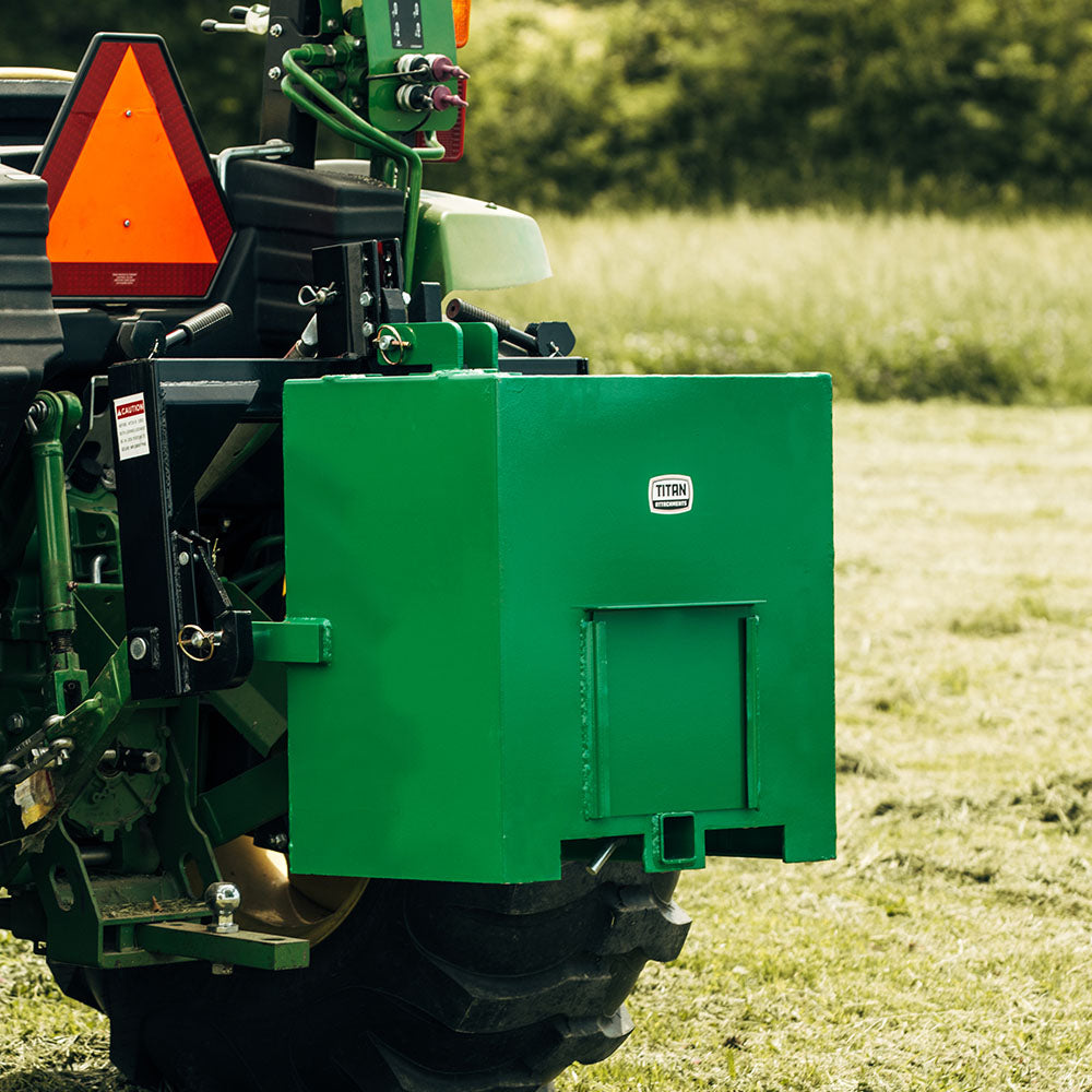 3 Point Ballast Box Fits Category 1 Tractors | Green - view 2