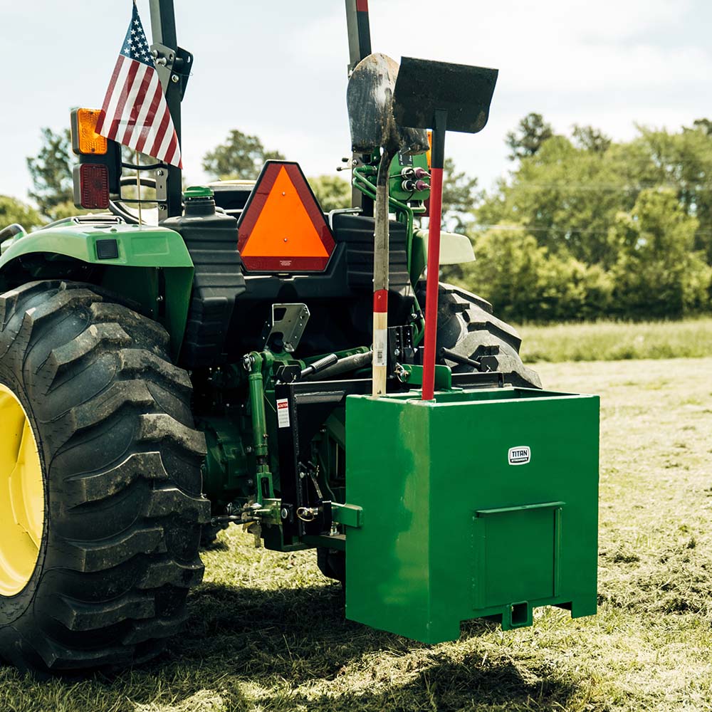 3 Point Ballast Box Fits Category 1 Tractors | Green - view 3