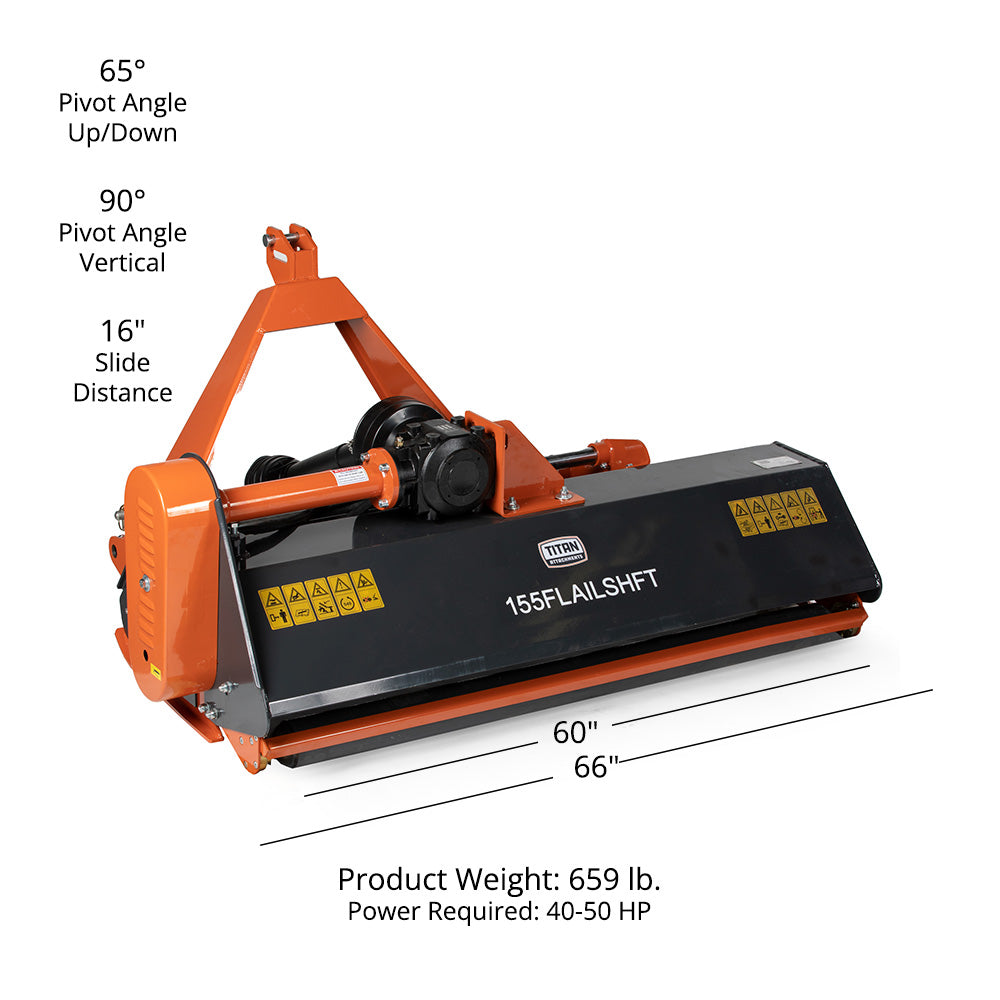 3 Point Flail Mowers with Hydraulic Side Shift | 60"