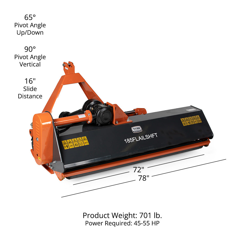3 Point Flail Mowers with Hydraulic Side Shift | 72" - view 24