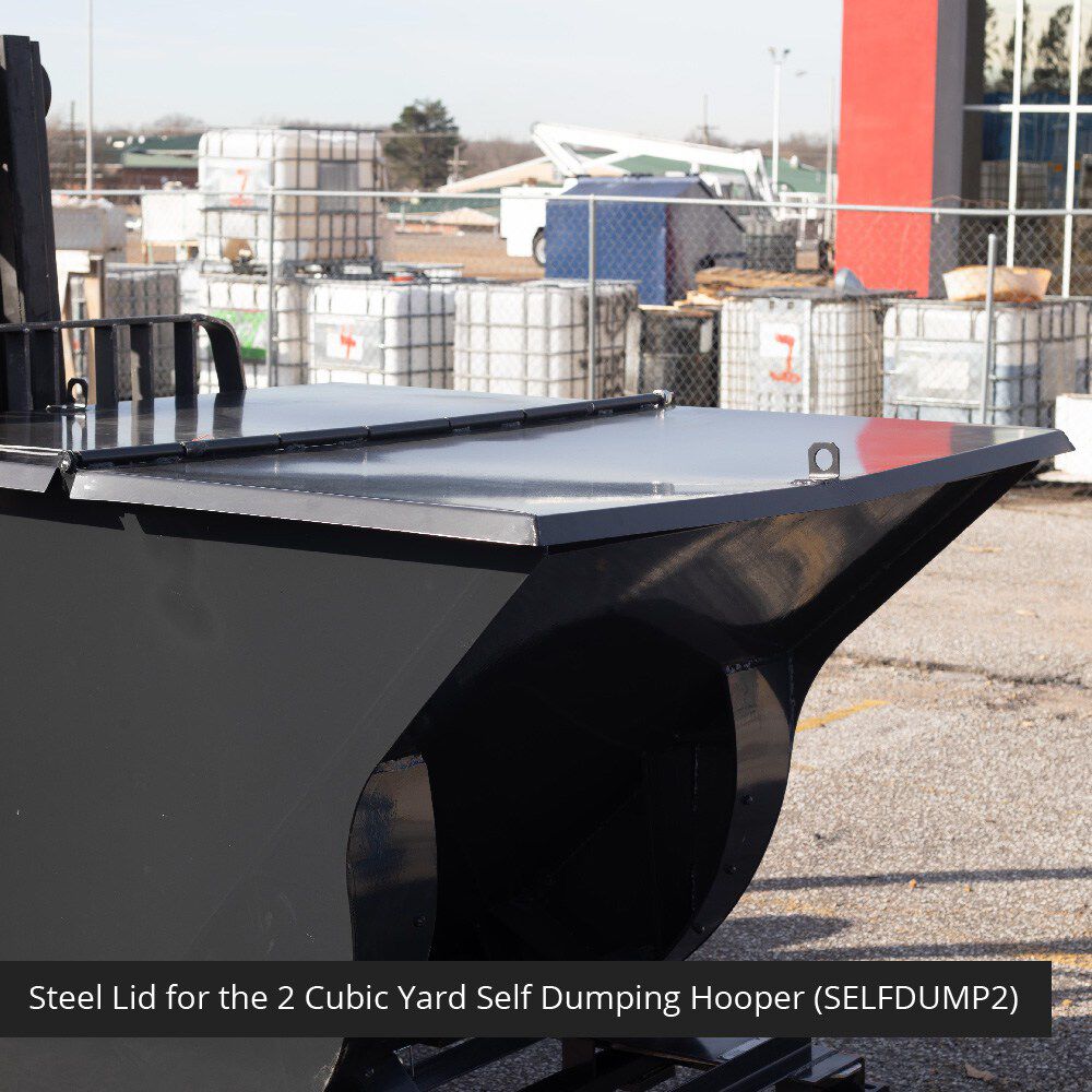 Steel Lid for 2 Cu. YD Self-Dumping Hopper