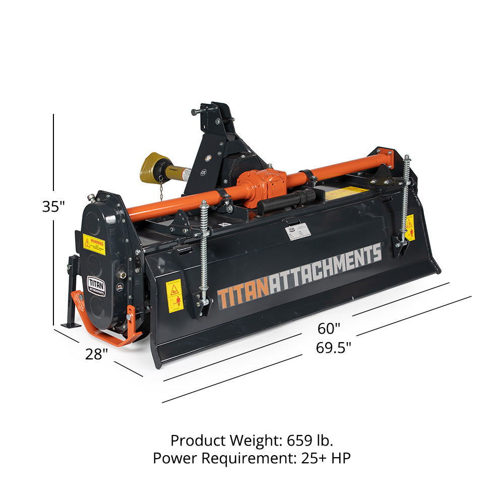 3 Point Rotary Tiller 60" | Charcoal / 60" - view 12