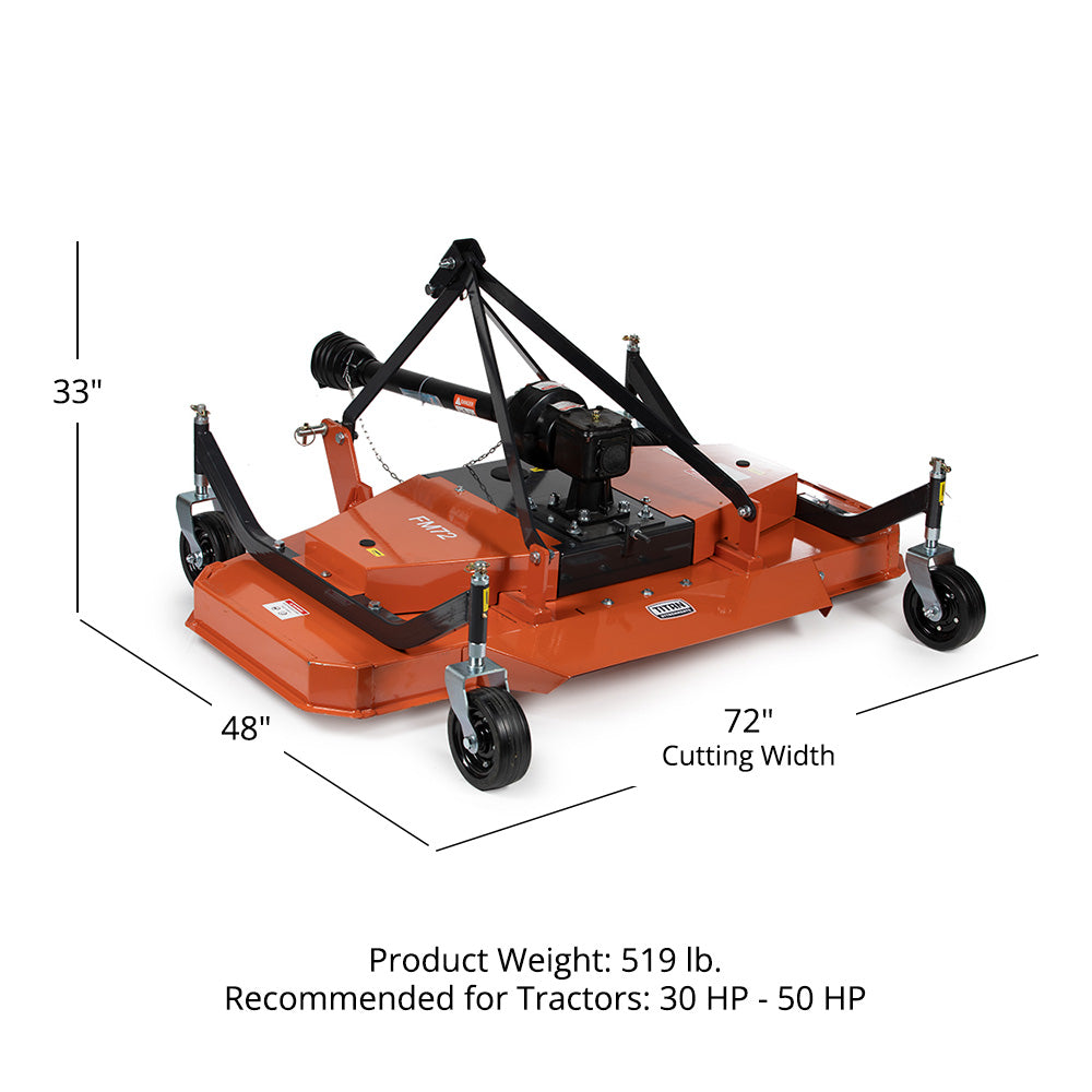 3 Point Finish Mowers 72" | Orange / 72"