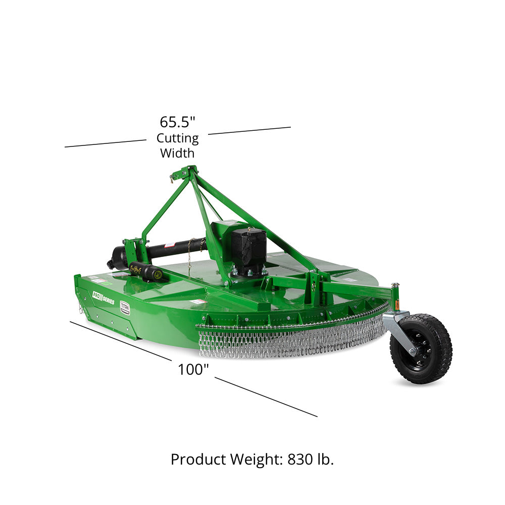 3 Point PRO Series Rotary Cutters | Green / 5 FT