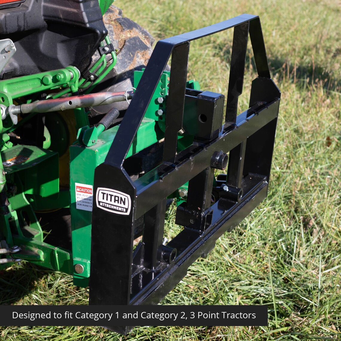 Standard Series 3 Point Pallet Fork Frame Attachment, Fits Cat I & II Tractors | Frame Only - view 3