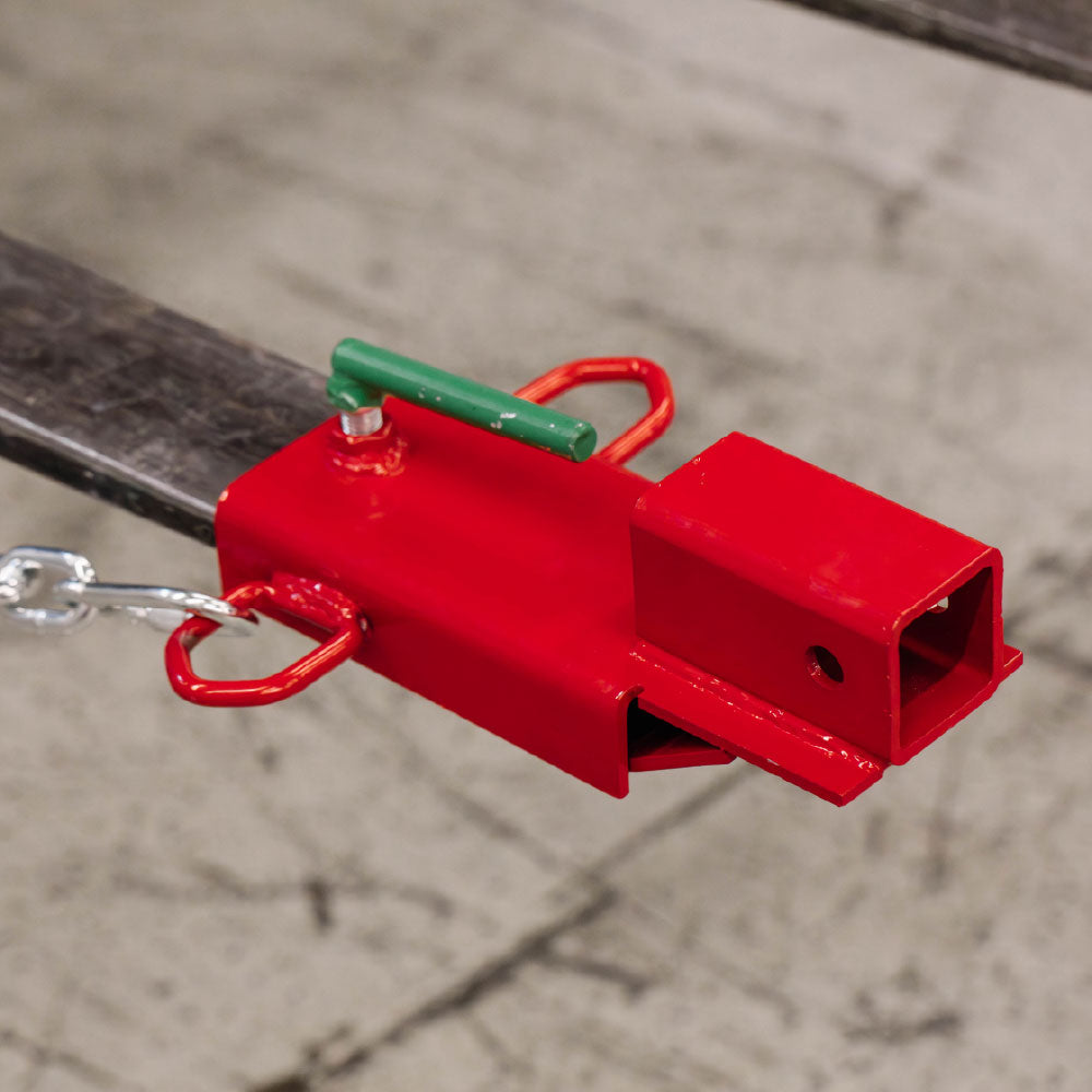 Clamp-On Forklift Hitch Receiver Adapter | Include Chain
