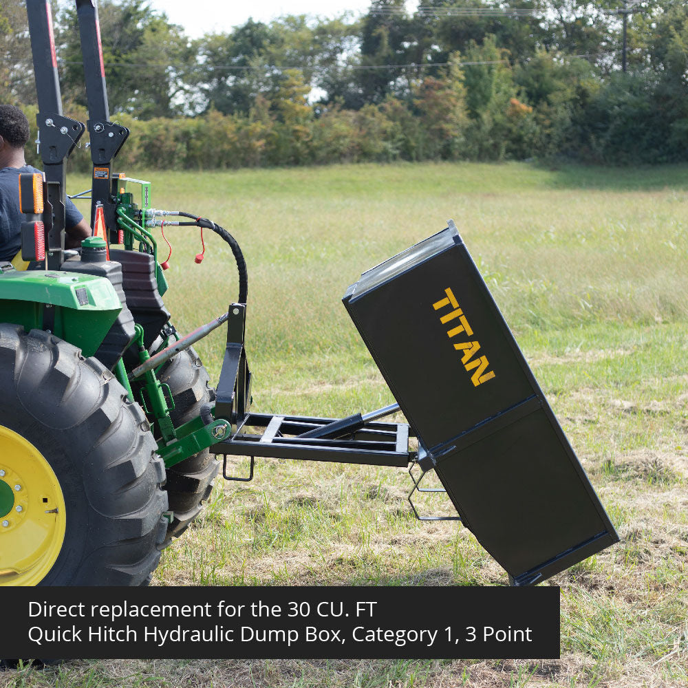 Replacement Cylinder for 30 CU. FT Quick Hitch Hydraulic Dump Box, Category 1, 3 Point - view 2