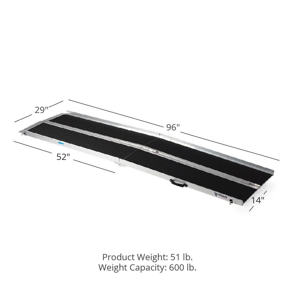 SCRATCH AND DENT - 8 FT Multifold Aluminum Wheelchair Ramp - FINAL SALE