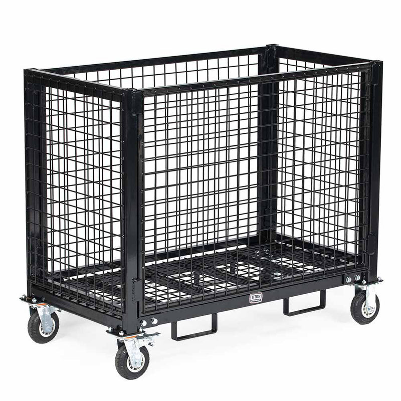 Mobile Industrial Wire Crate Cart