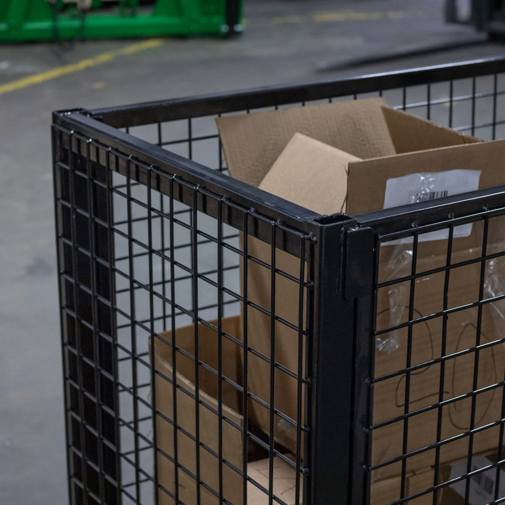 Mobile Industrial Wire Crate Cart