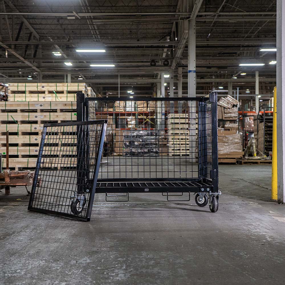 Mobile Industrial Wire Crate Cart - view 5