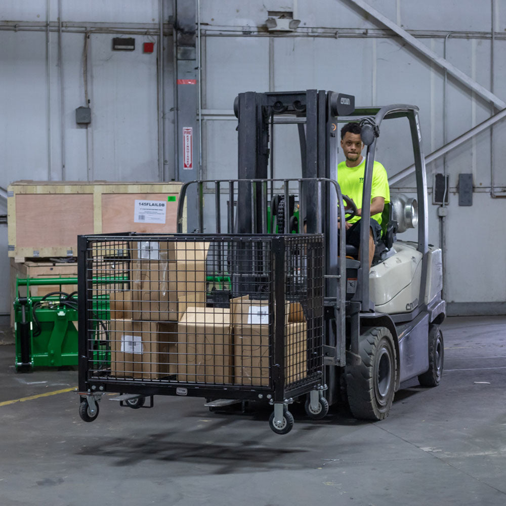 Mobile Industrial Wire Crate Cart