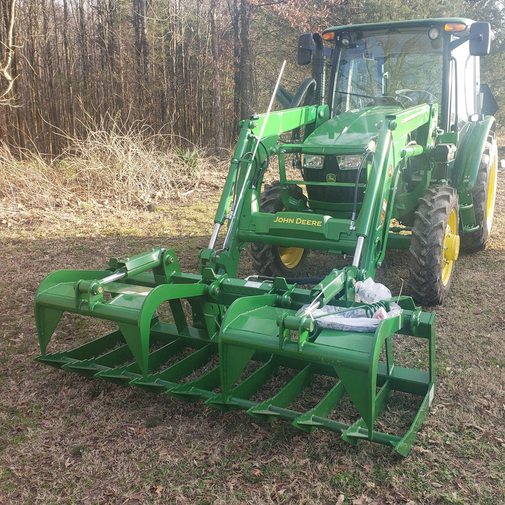 SCRATCH AND DENT - 84" Root Grapple Bucket Attachment Fits Global Euro John Deere Loaders - FINAL SALE