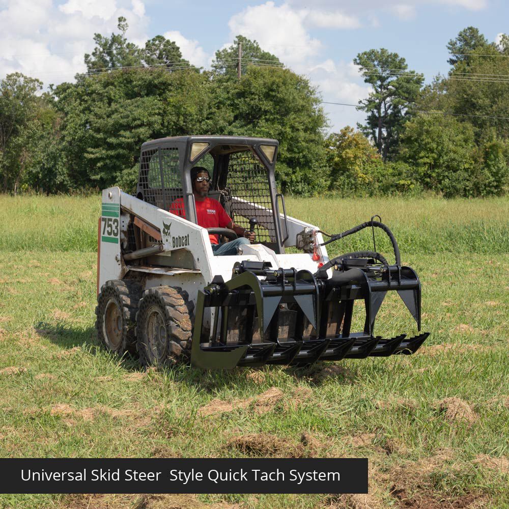 SCRATCH AND DENT - 60” Skid Steer Root Grapple Bucket Attachment - FINAL SALE