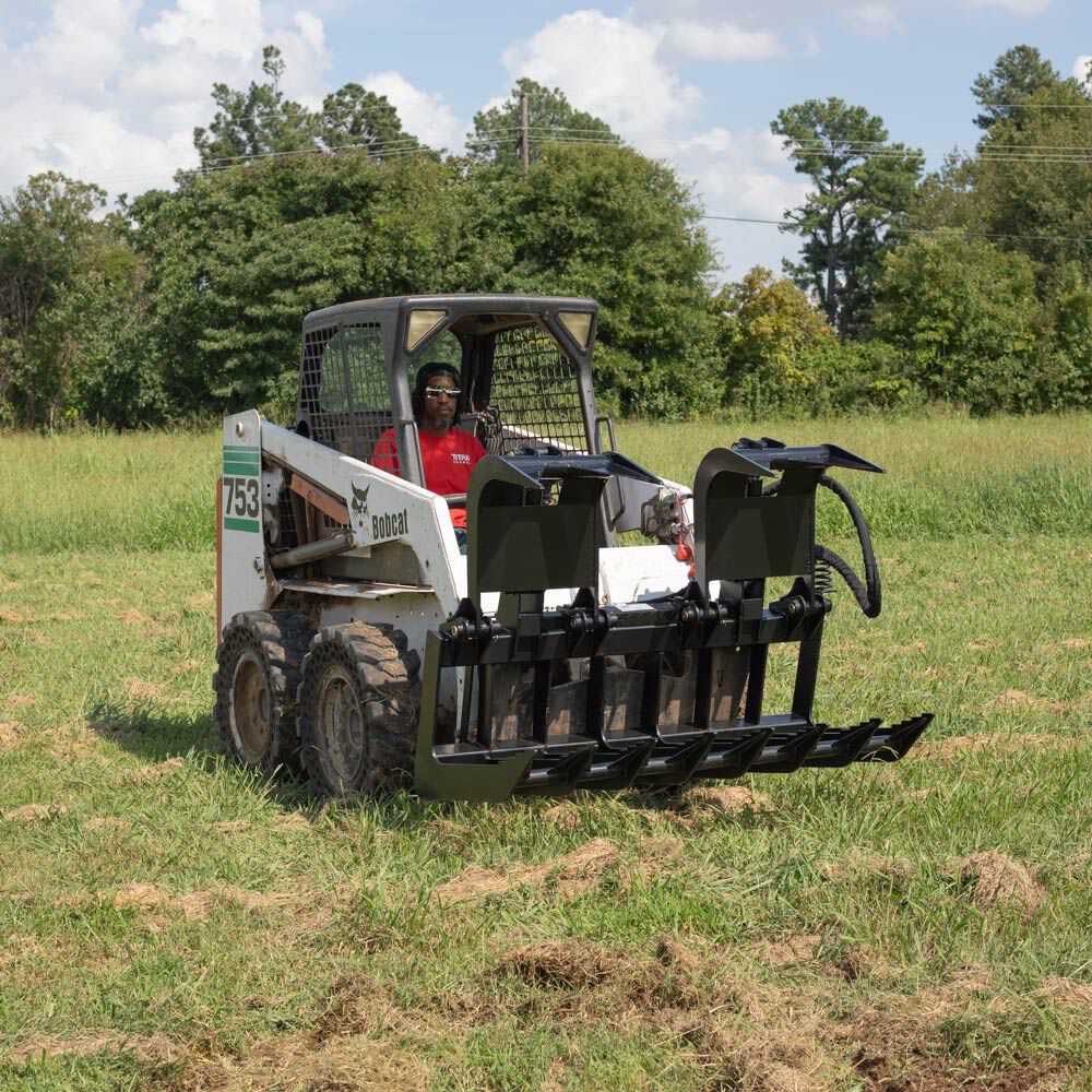 SCRATCH AND DENT - 60” Skid Steer Root Grapple Bucket Attachment - FINAL SALE