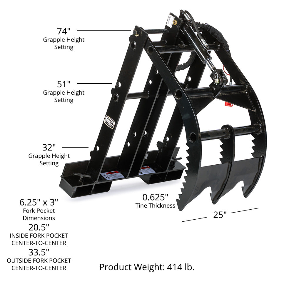 Fork Mounted Adjustable Grapple