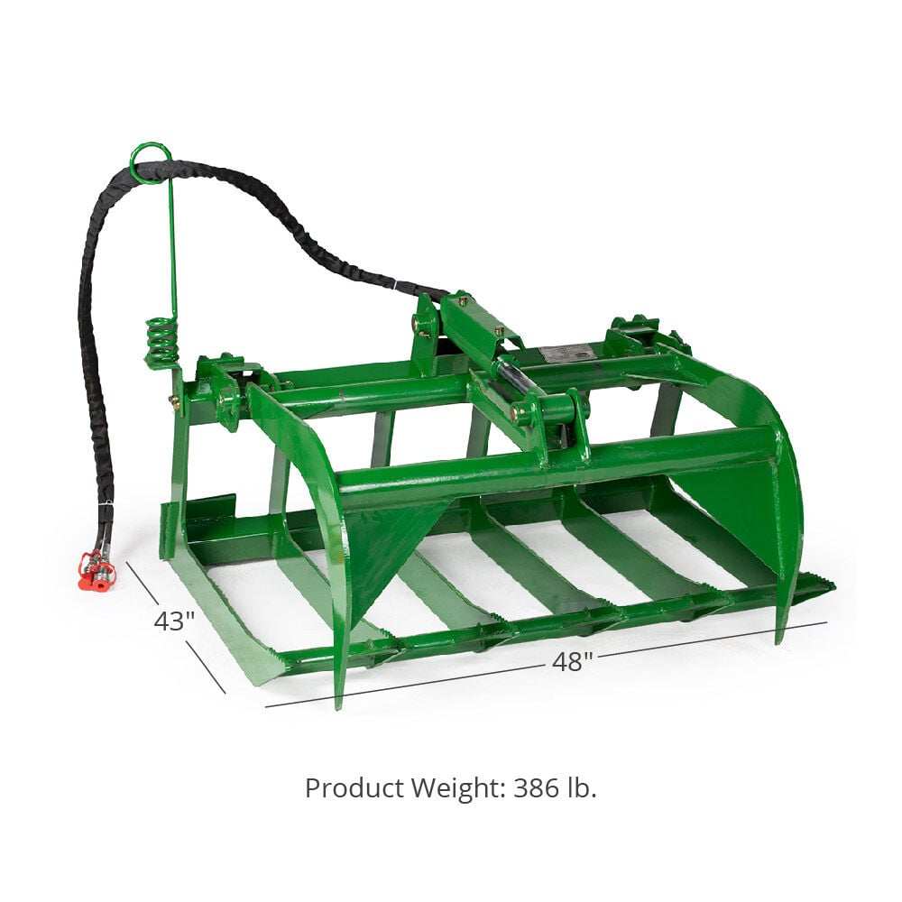 SCRATCH AND DENT - 48" Root Grapple Bucket Attachment fits John Deere - FINAL SALE - view 2