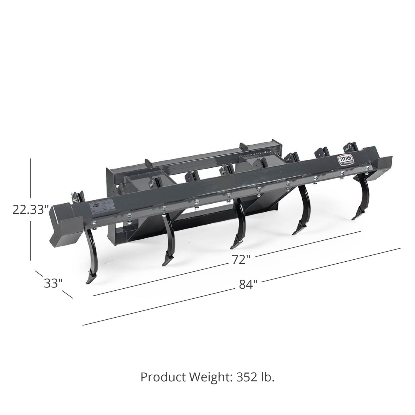 72" Ripper Scarifier Skid Steer Attachment With Optional Ripper Comb | No - view 11