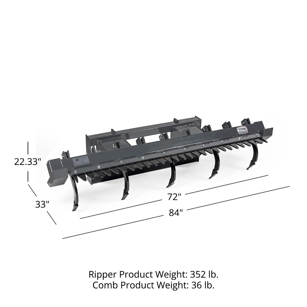 72" Ripper Scarifier Skid Steer Attachment With Optional Ripper Comb | Yes - view 21