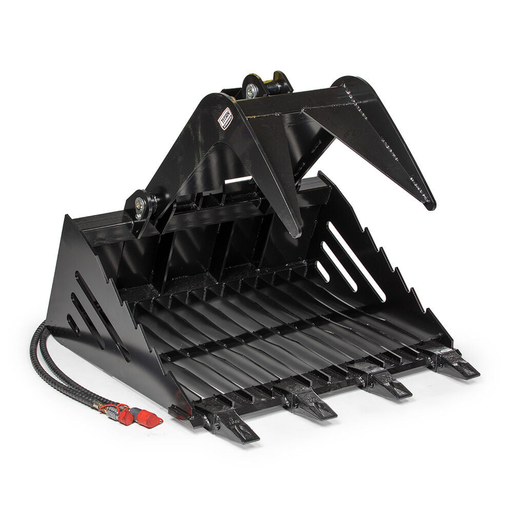 Mini Skid Steer Skeleton Rock Grapple Rake - view 2