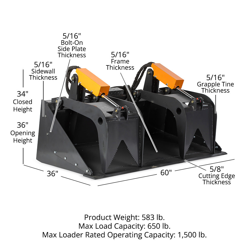 Economy Series Grapple Bucket | 60in - view 14