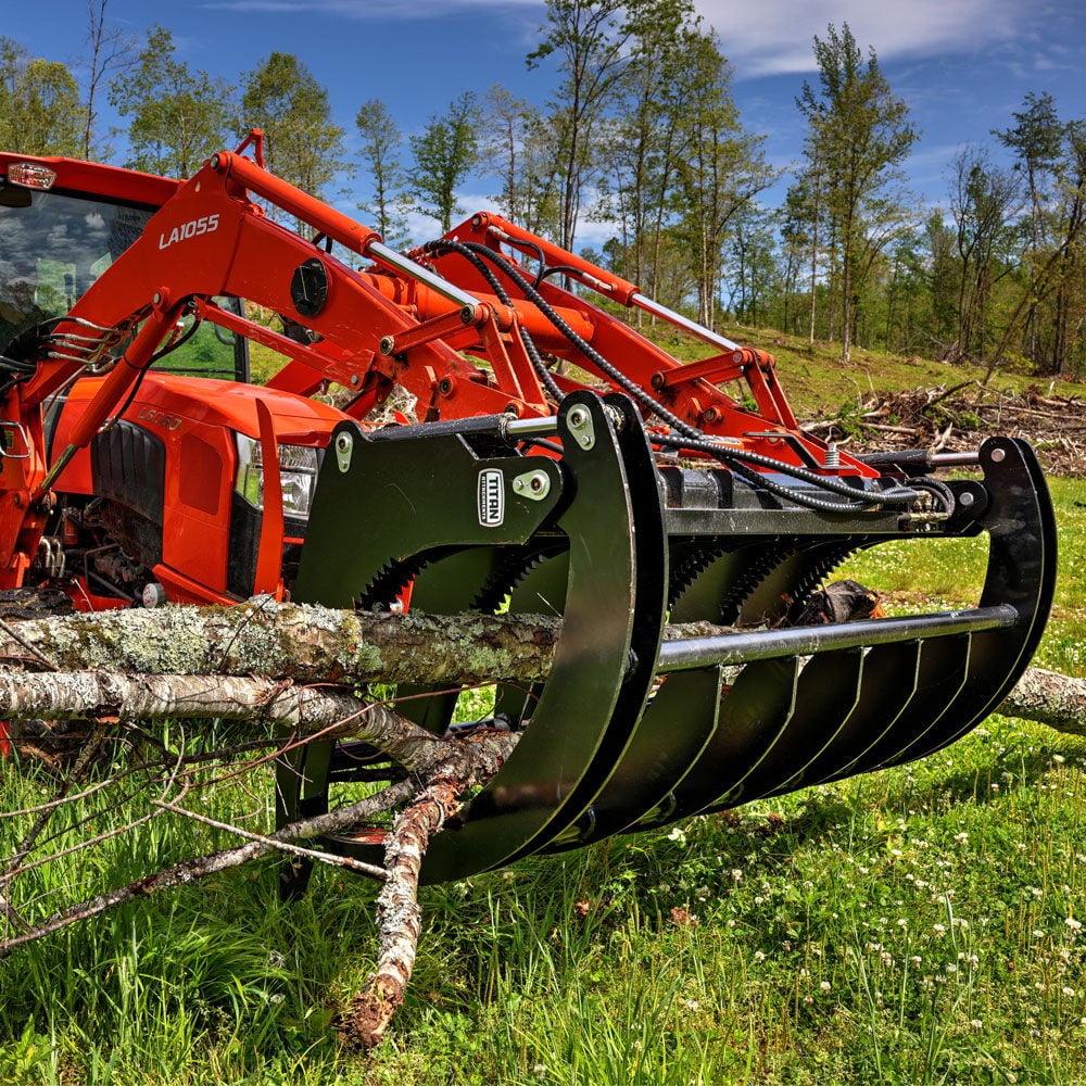 SCRATCH AND DENT - 84" Extreme Skid Steer HD Root Grapple Rake Attachment Clamshell - FINAL SALE - view 4