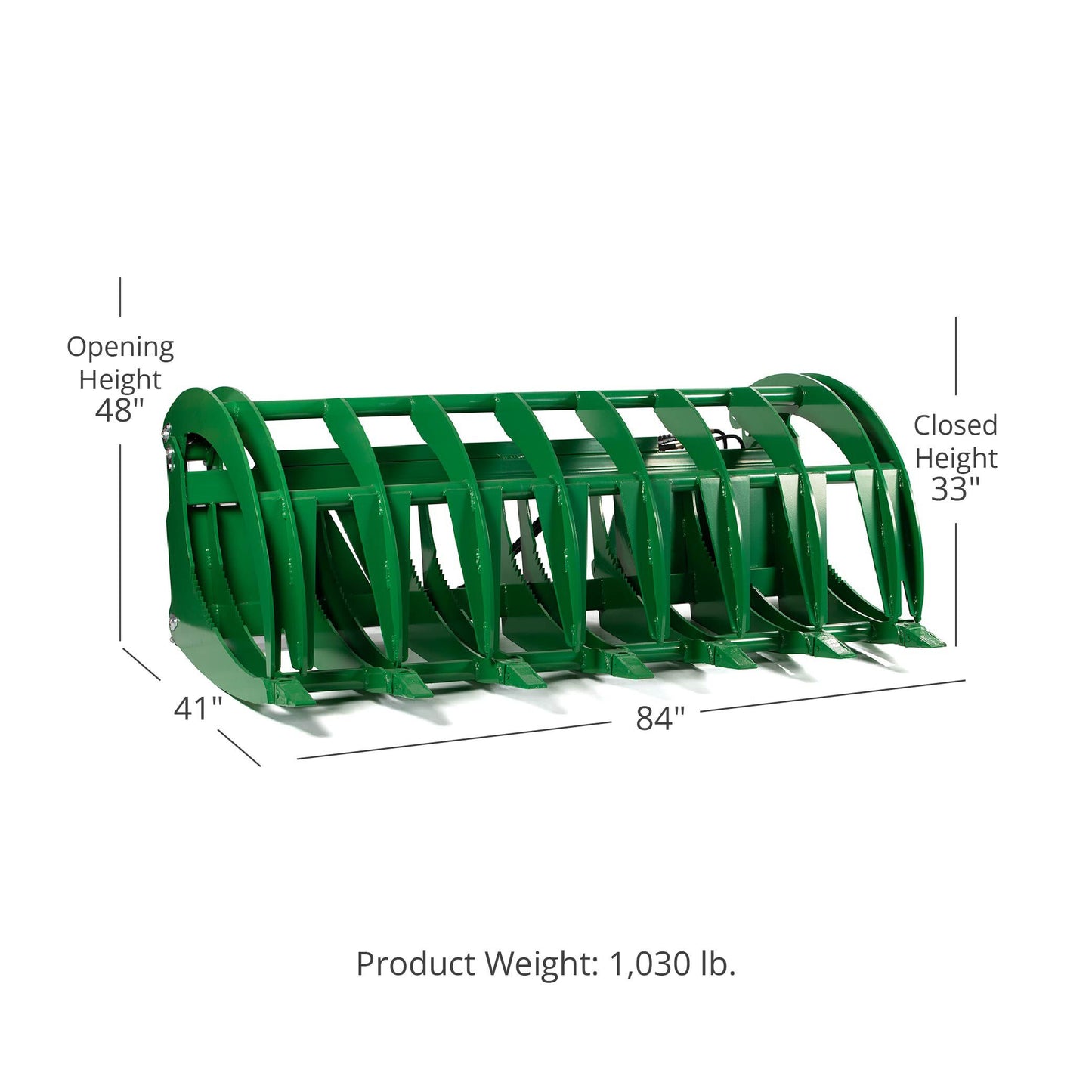 Global Euro HD Root Grapple Rake Attachment Fits John Deere Tractors | 84" - view 16