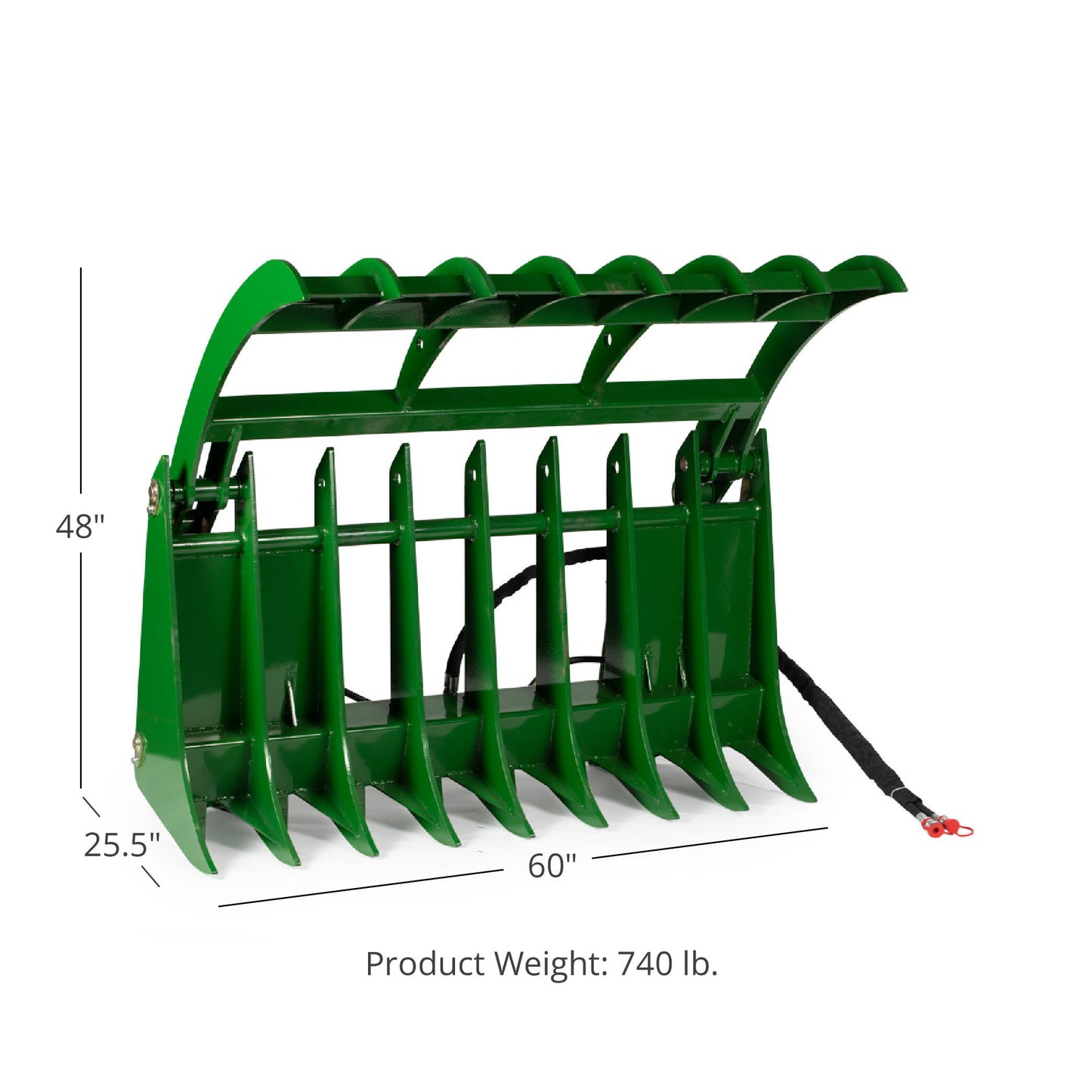 Root Grapple Rake Attachment Fits John Deere Loaders | 60" - view 12