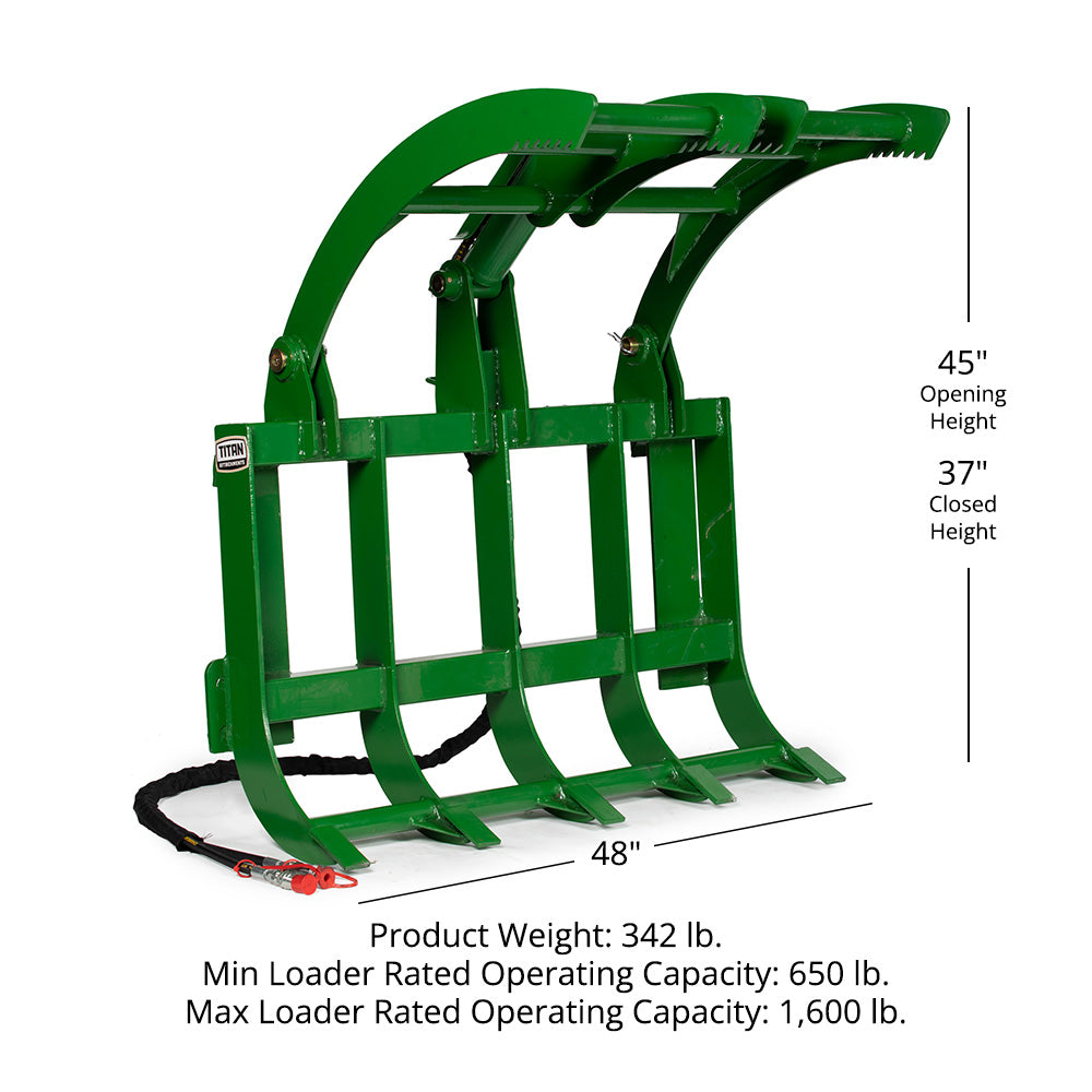 48" Economy Root Grapple Rake, Fits John Deere - view 10