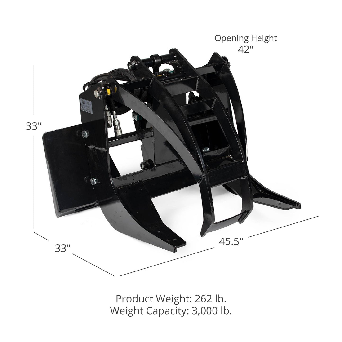 SCRATCH AND DENT - 29” Log Grapple Attachment for Skid Steers - FINAL SALE - view 2