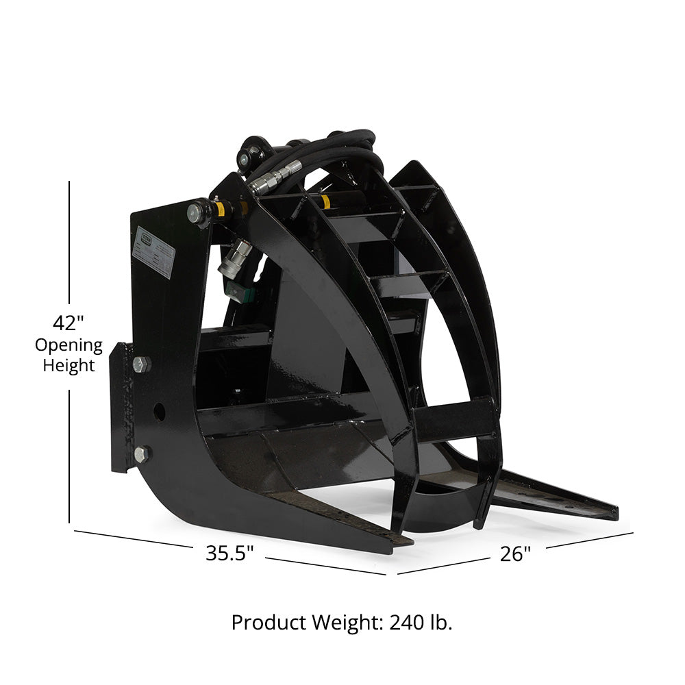 Mini Skid Steer 26" Log Grapple Attachment - view 10