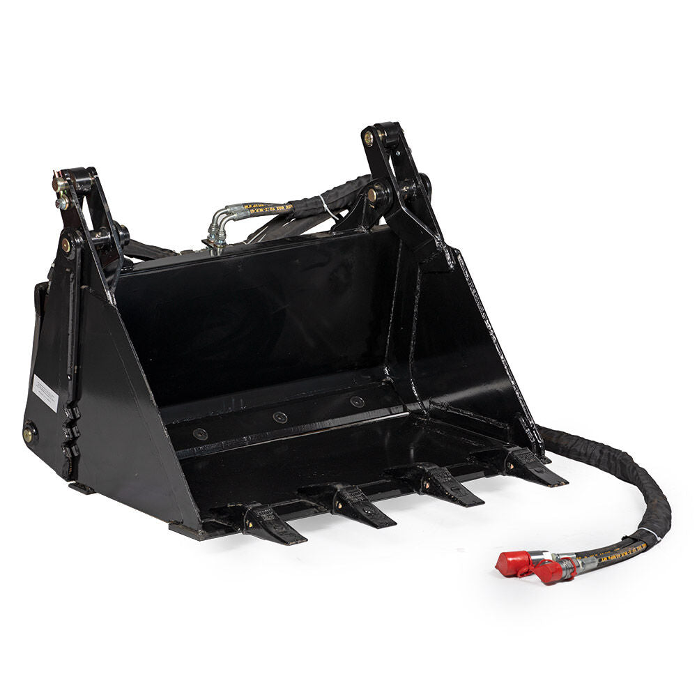 4-In-1 Combo Mini Skid Steer Bucket with Teeth | 35"