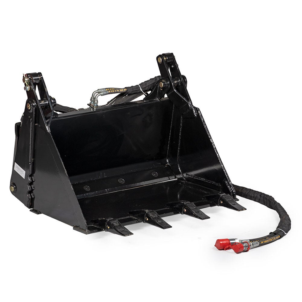 SCRATCH AND DENT - 35" 4-In-1 Combo Mini Skid Steer Bucket w/ Teeth - FINAL SALE