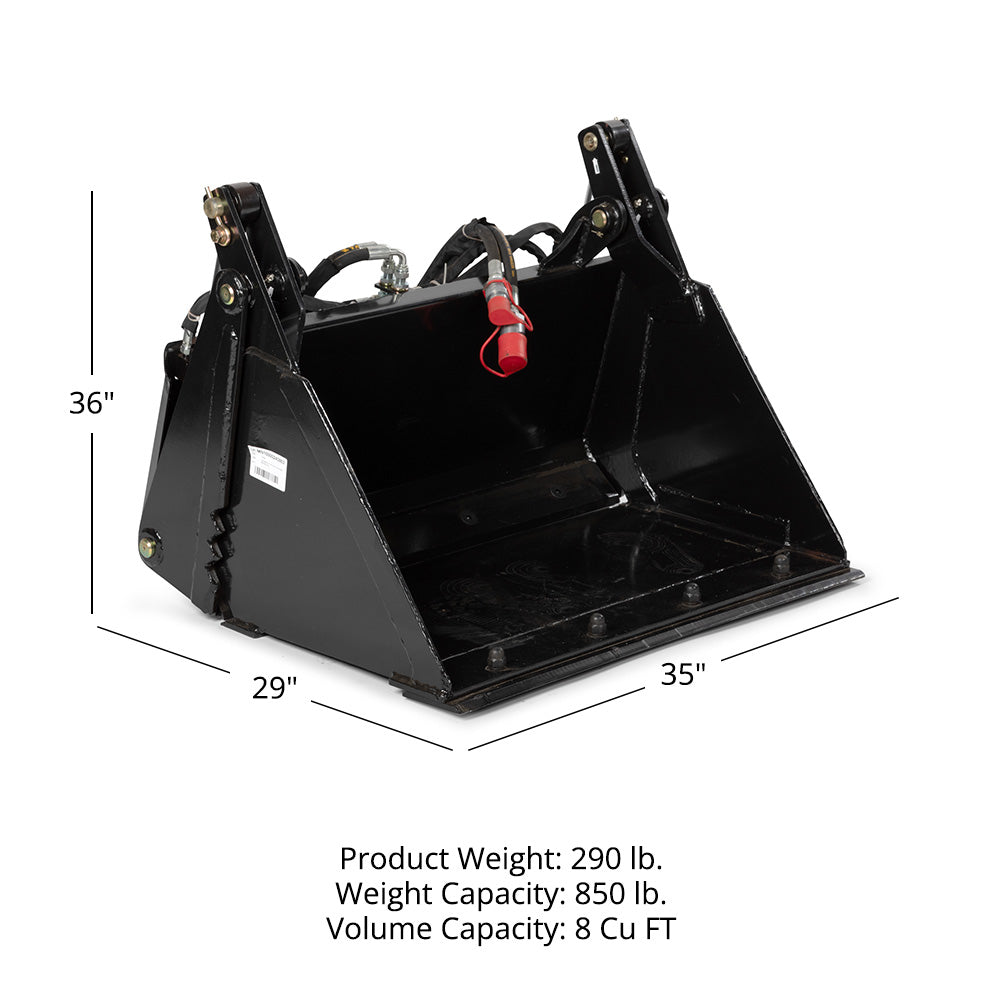 35" 4-In-1 Combo Mini Skid Steer Bucket